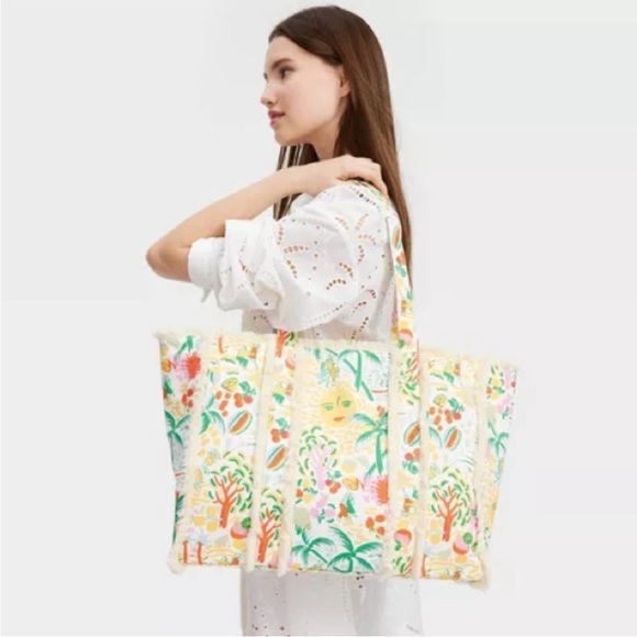 Roller Rabbit x Target Tropical Print Tote - Picture 3 of 4